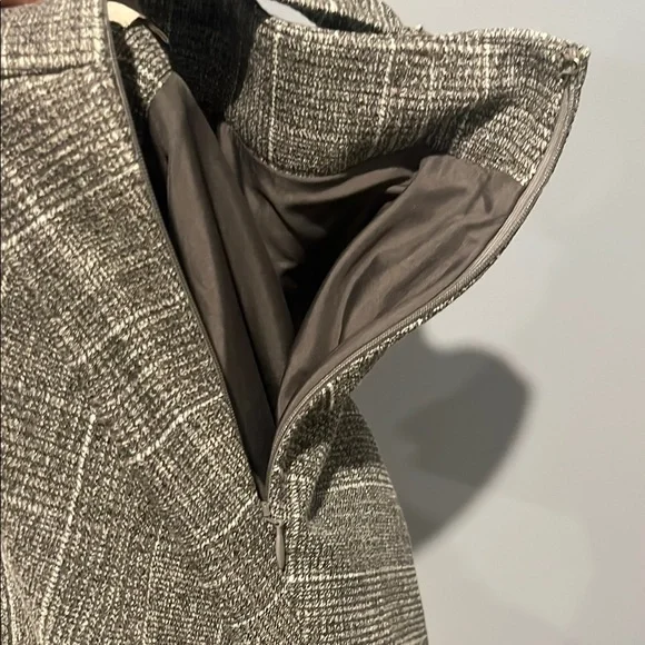 LOFT Plaid A-Line Skirt with Belt - Picture 8 of 10